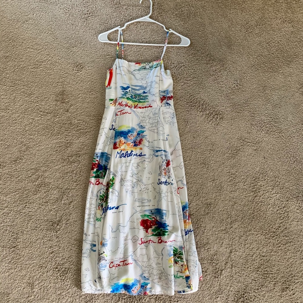 Vacation city map maxi dress